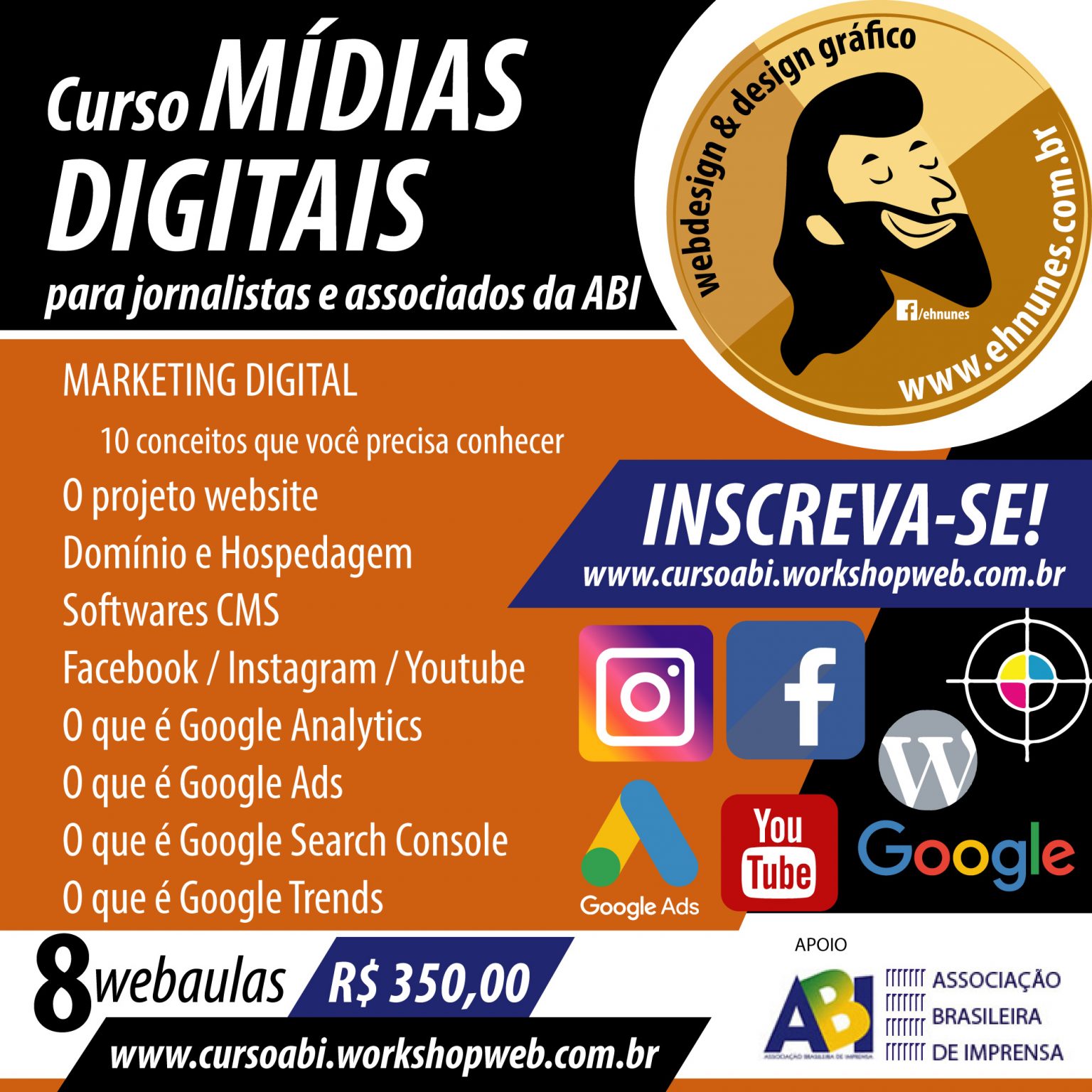 2ª Turma Do Curso Mídias Digitais Inscrições Abertas Abi 8402